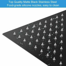 Cargar imagen en el visor de la galería, Matte Black Wall Mounted Rainfall Shower Faucet Dual Function with Pressure Balance Rough-In Valve