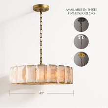 Carregar imagem no visualizador da galeria, Sakhra Round Alabaster Chandelier