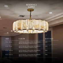 Carregar imagem no visualizador da galeria, Sakhra Round Alabaster Chandelier
