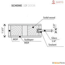 Cargar imagen en el visor de la galería, Lucia 1299 Matte White Double Barn Door with Mirror Glass and Silver Finish Rail