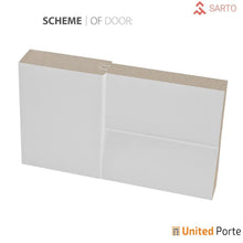 Cargar imagen en el visor de la galería, Lucia 2552 Grey Ash Double Barn Door with Frosted Glass | Black Bypass Rails