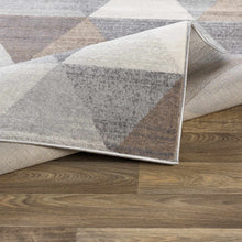 Load image into Gallery viewer, Sells Gray&Brown Triangles Area Carpet