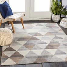 Load image into Gallery viewer, Sells Gray&Brown Triangles Area Carpet