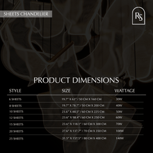 Carregar imagem no visualizador da galeria, Sheets Chandelier (Round Ceiling Mount)