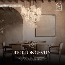 Carregar imagem no visualizador da galeria, Sheets Chandelier (Round Ceiling Mount)