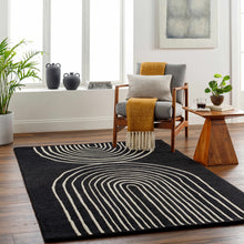 Load image into Gallery viewer, Fuat Black Wool Rug