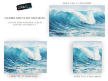 Load image into Gallery viewer, Artistic Painting of Blue Ocean Wave Wall Mural. #6870