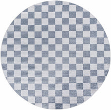 Carregar imagem no visualizador da galeria, Alie Blue Gray Checkered Washable Rug