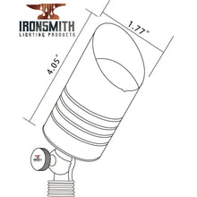 Carregar imagem no visualizador da galeria, Solid Brass Adjustable Outdoor Spotlights with 5 LED Bulb