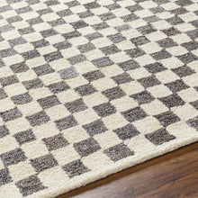Load image into Gallery viewer, Halen Taupe Checkered Area Rug