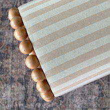 Carregar imagem no visualizador da galeria, Striped Upholstered Stool Ottoman