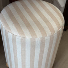 Carregar imagem no visualizador da galeria, Striped Upholstered Stool Ottoman