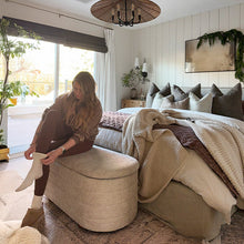 Carregar imagem no visualizador da galeria, Upholstered Nesting Storage Bench, Set of 2