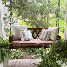 Carregar imagem no visualizador da galeria, Brown Porch Swing with Cushion