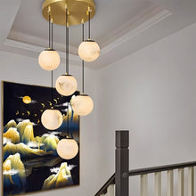 Carregar imagem no visualizador da galeria, Tama Alabaster Chandelier Light