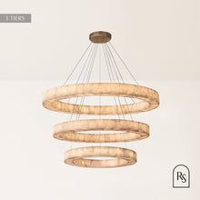 Carregar imagem no visualizador da galeria, Teva Round Alabaster Chandelier