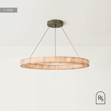 Carregar imagem no visualizador da galeria, Teva Round Alabaster Chandelier
