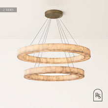 Carregar imagem no visualizador da galeria, Teva Round Alabaster Chandelier