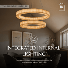 Carregar imagem no visualizador da galeria, Teva Round Alabaster Chandelier