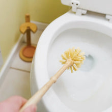 Load image into Gallery viewer, Bamboo Toilet Bowl Cleaning Brush & Stand
