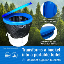 Carregar imagem no visualizador da galeria, Portable Bucket Toilet Seat Set