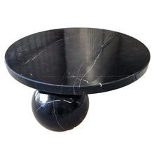 Load image into Gallery viewer, Toros Black Marble Round Designer Coffee Table with Sphere Legs