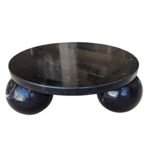 Load image into Gallery viewer, Toros Black Marble Round Designer Coffee Table with Sphere Legs