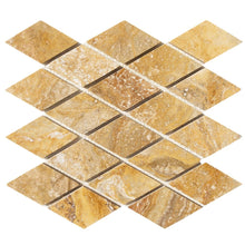 Load image into Gallery viewer, Scabos Travertine Diamond Mosaic Floor and Wall Tile - Livfloors Collection