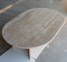 Carregar imagem no visualizador da galeria, Troia Light Travertine Oval Shape Coffee Table Filled and Polished (W)24" (L)48" (H)16"