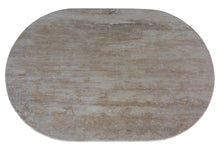 Carregar imagem no visualizador da galeria, Troia Light Travertine Oval Shape Coffee Table Filled and Polished (W)24" (L)48" (H)16"