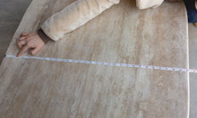 Carregar imagem no visualizador da galeria, Troia Light Travertine Oval Shape Coffee Table Filled and Polished (W)24" (L)48" (H)16"