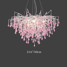 Carregar imagem no visualizador da galeria, Imbersago | Modern Pink Crystal Chandelier for Living Room, Dining Room, Bedroom