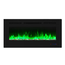 Carregar imagem no visualizador da galeria, Wall Electric Fireplace with Remote Control and Touch Screen in 13 Flame Colors and Base Lights
