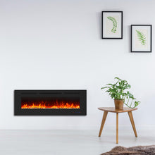 Carregar imagem no visualizador da galeria, Wall Electric Fireplace with Remote Control and Touch Screen in 13 Flame Colors and Base Lights