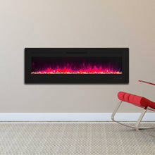 Carregar imagem no visualizador da galeria, Wall Electric Fireplace with Remote Control and Touch Screen in 13 Flame Colors and Base Lights