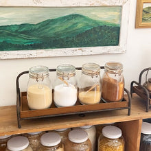 Carregar imagem no visualizador da galeria, Distressed Iron and Wooden Trays with Handles, Set of 2