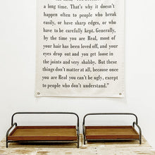 Carregar imagem no visualizador da galeria, Distressed Iron and Wooden Trays with Handles, Set of 2