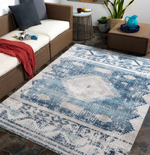 Load image into Gallery viewer, Westmount Denim Aztec Area Rug