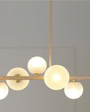 Carregar imagem no visualizador da galeria, Modern Light Luxury Chandelier with Horizontal Pipe Suspension for Kitchen