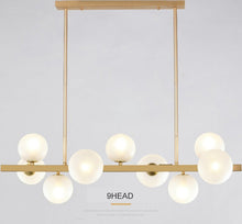 Carregar imagem no visualizador da galeria, Modern Light Luxury Chandelier with Horizontal Pipe Suspension for Kitchen