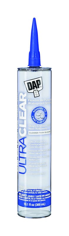 DAP Ultra Clear Clear Synthetic Rubber All Purpose Waterproof Sealant 10.1 ounce