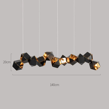 Load image into Gallery viewer, Nordic Modern Luxury Black Wrought Iron Chandeliers Retro Pendants
