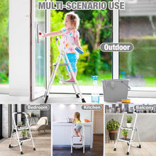 Load image into Gallery viewer, HBTower Step Ladder, 2 Step Stool for Adults, 2 Step Ladder Folding Step Stool with Cushioned Handle, 330 lbs Capacity,Step Ladder with Wide Anti-Slip

