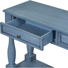 Carregar imagem no visualizador da galeria, Console Table 63&quot; Long Console Table with Drawers and Shelf for Entryway, Hallway, Living Room (Navy
