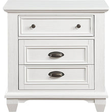 Cargar imagen en el visor de la galería, White Finish Two Drawers Nightstand 1pc Traditional Framing Wooden Bedroom Furniture
