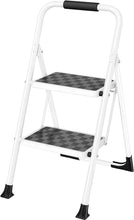 Load image into Gallery viewer, HBTower Step Ladder, 2 Step Stool for Adults, 2 Step Ladder Folding Step Stool with Cushioned Handle, 330 lbs Capacity,Step Ladder with Wide Anti-Slip
