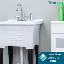 Cargar imagen en el visor de la galería, Tehila Chrome Finish Gooseneck Faucet with Side Sprayer

