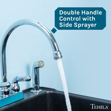 Cargar imagen en el visor de la galería, Tehila Chrome Finish Gooseneck Faucet with Side Sprayer
