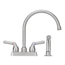 Cargar imagen en el visor de la galería, Tehila Stainless Steel Finish Gooseneck Faucet with Side Sprayer
