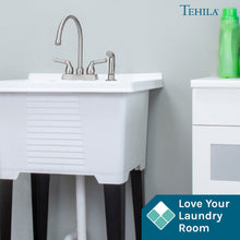 Cargar imagen en el visor de la galería, Tehila Stainless Steel Finish Gooseneck Faucet with Side Sprayer
